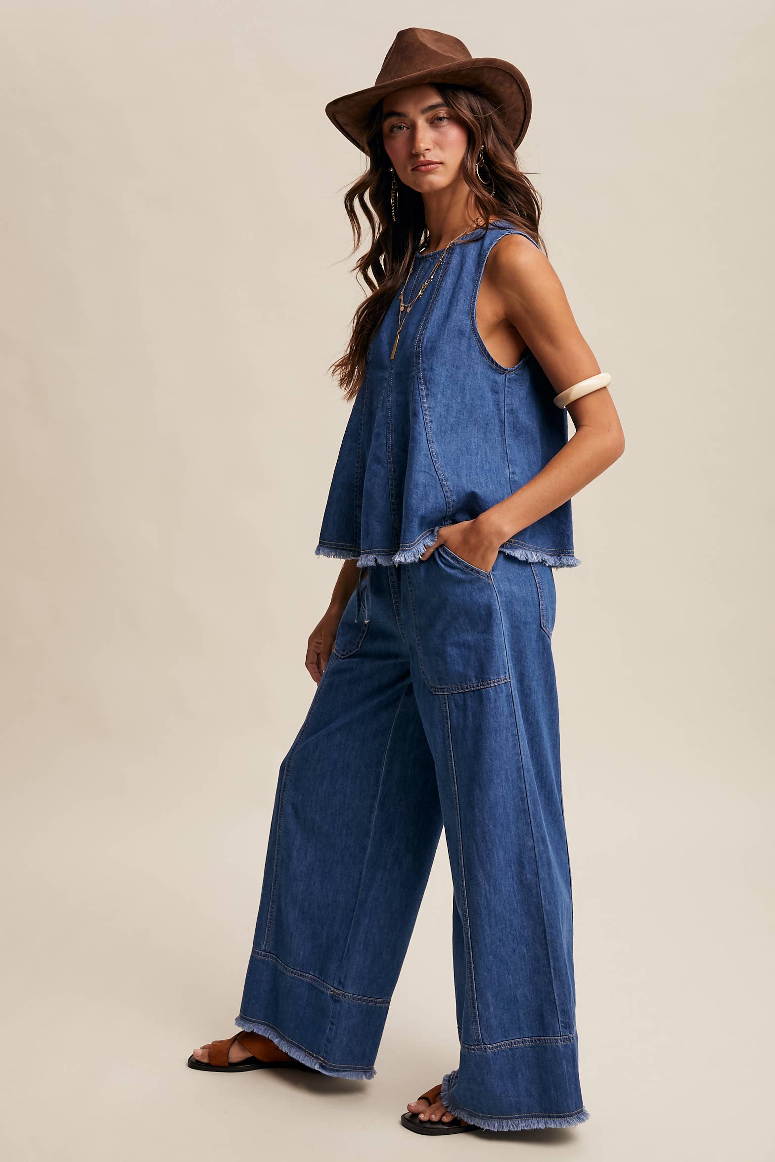 Washed Denim Tank