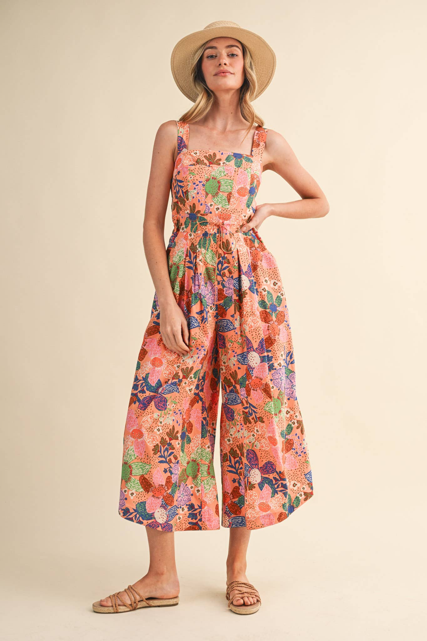 Floral Wide Leg Jumpsuit
