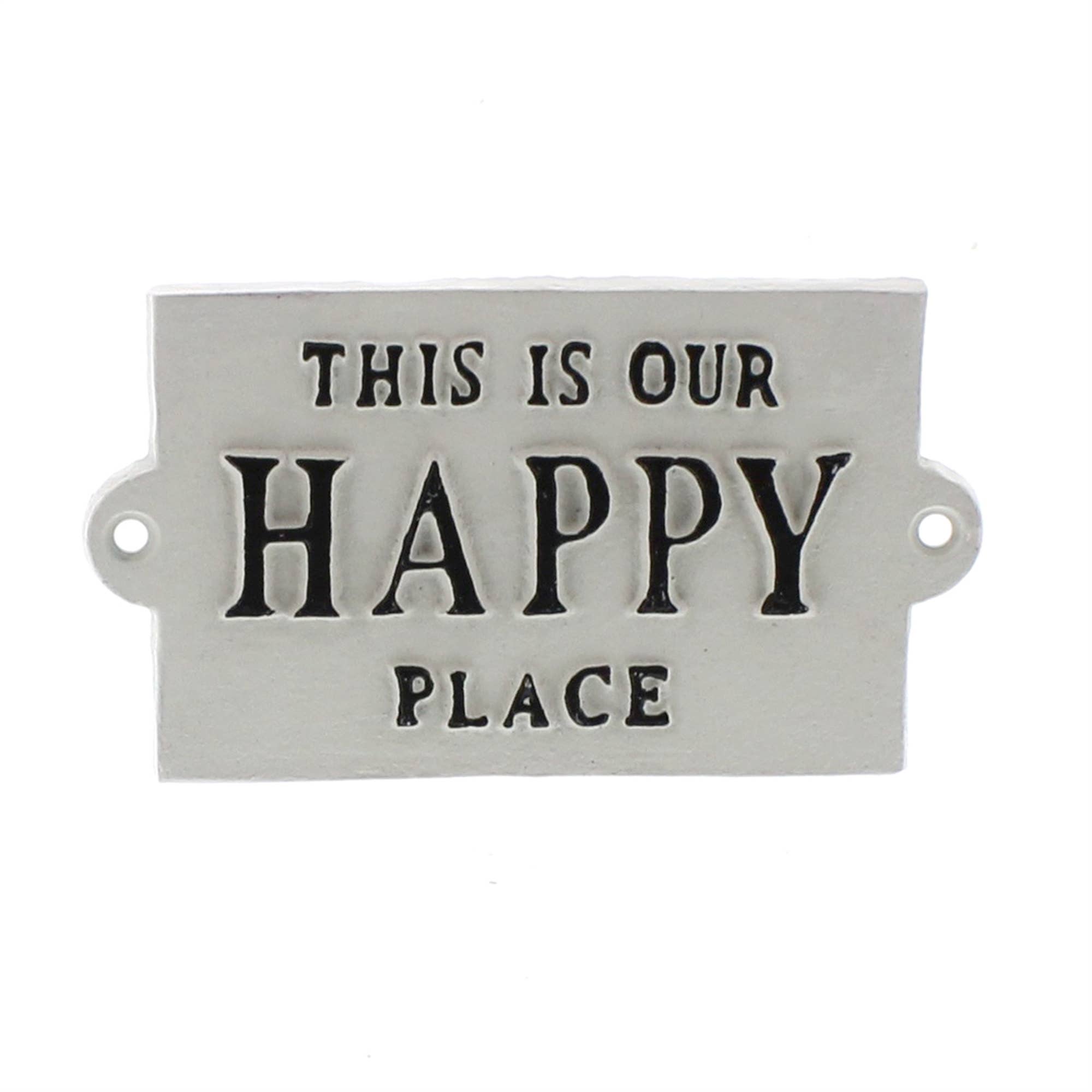 Happy Place Cast Iron Sign