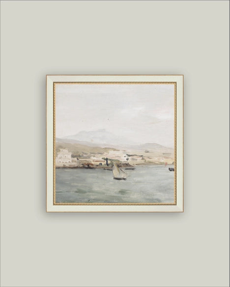 Sailboat And The Seaside Village