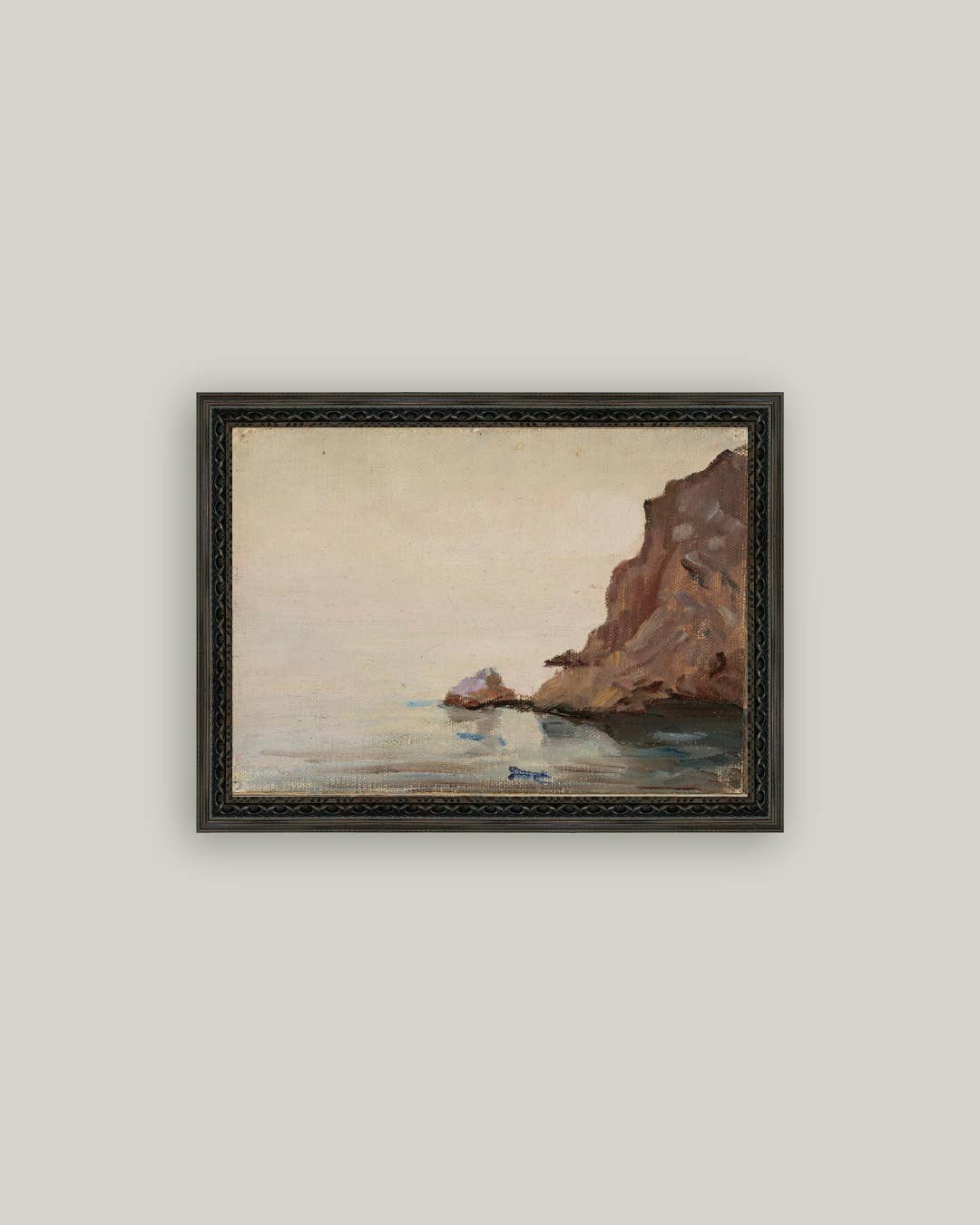 Ocean Cliffs Framed Antique Art