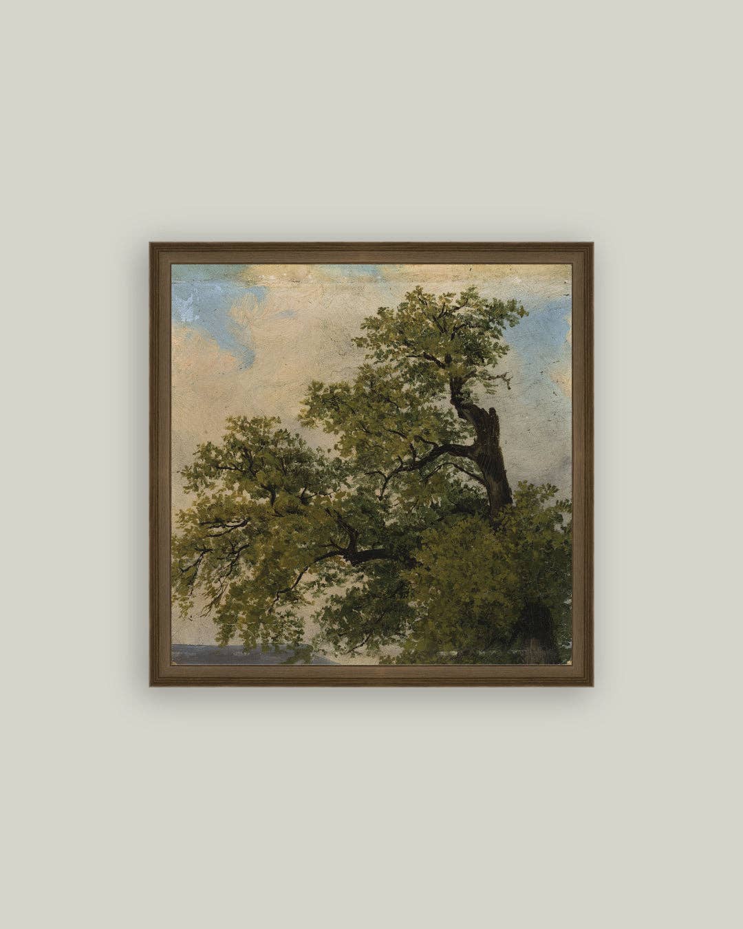 Painted Trees Framed Antique Art