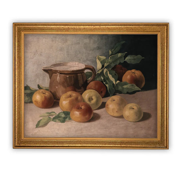 Apples Still Life Framed Canvas Art