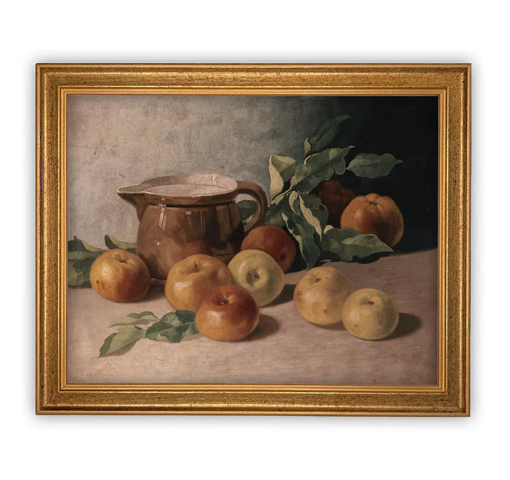 Apples Still Life Framed Canvas Art