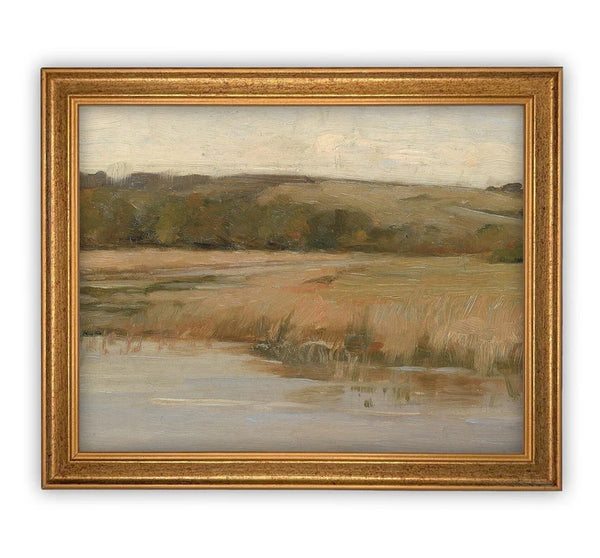 Native Landscape Framed Canvas Art