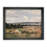 Lake House Landscape Framed Canvas
