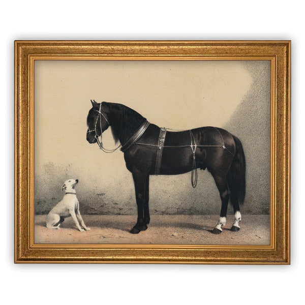 Horse and Dog Print