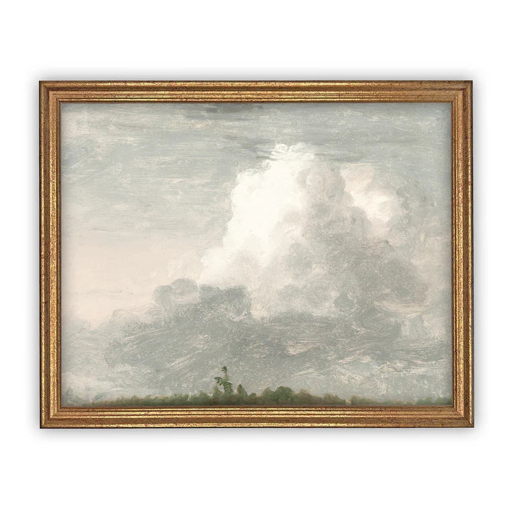 Cloudy Sky Framed Canvas Art
