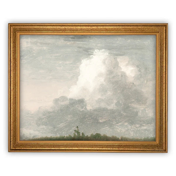 Cloudy Sky Framed Canvas Art