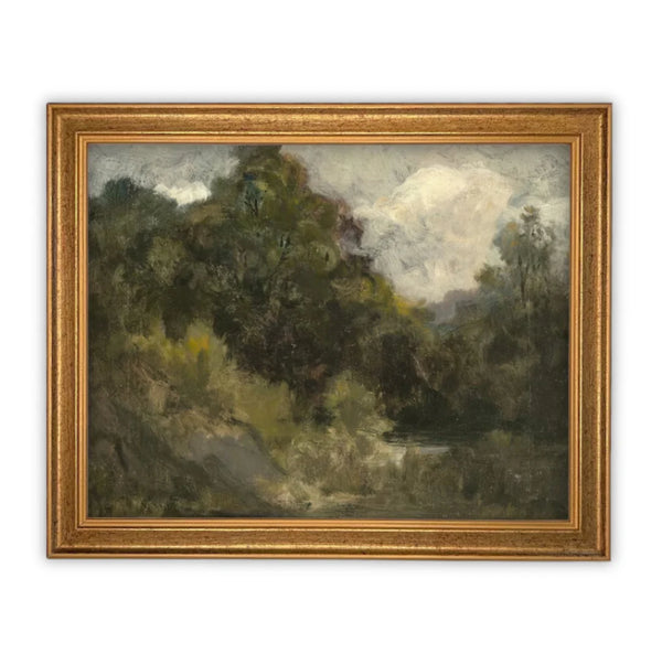 Cloudy Day Framed Canvas Art