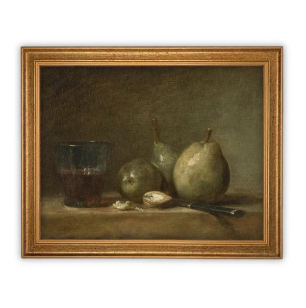 Framed Still Life Kitchen Painting