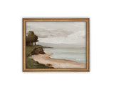 Ocean Cliff Framed Canvas Art