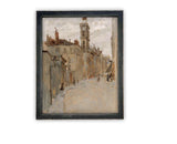 Village Streets Framed Canvas Art