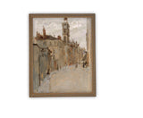 Village Streets Framed Canvas Art