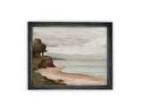 Ocean Cliff Framed Canvas Art