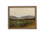 Mountain Range Landscape Framed Canvas