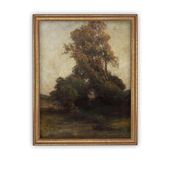 Moody Treescape Framed Canvas Art