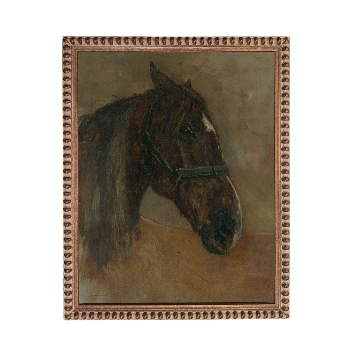 Horse Profile Framed Canvas Art