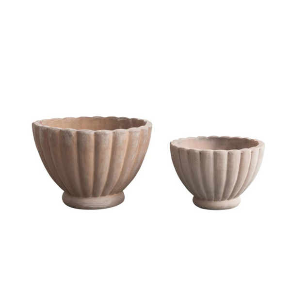 Fluted Round Planters