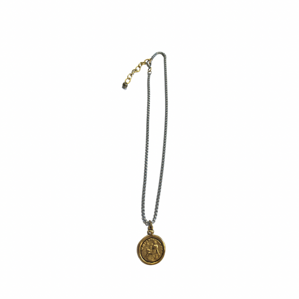 Antique Amulet Gunmetal Necklace