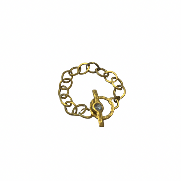 Gem Loop Gold Link Bracelet