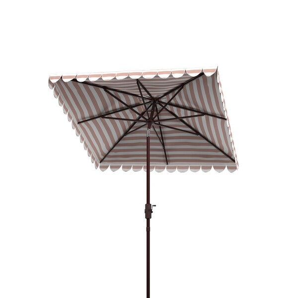 Beige Stripe Square Umbrella