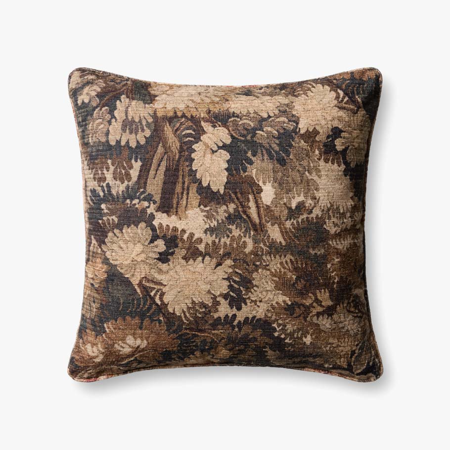 Brown Botanical Pillow