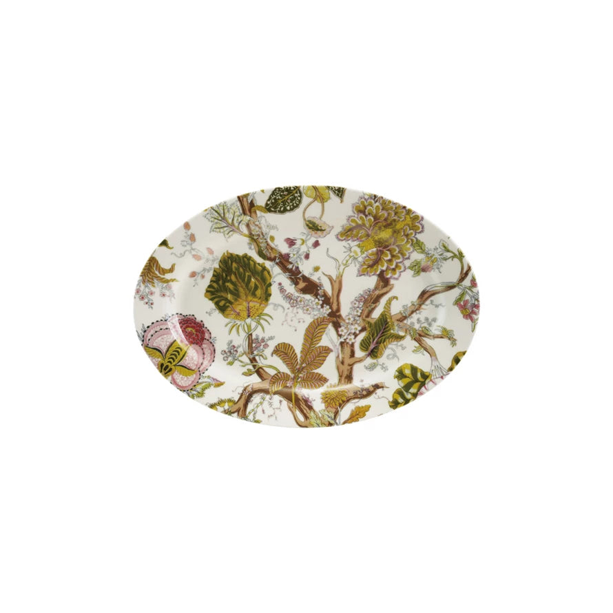 Vintage Stoneware Botanical Platter