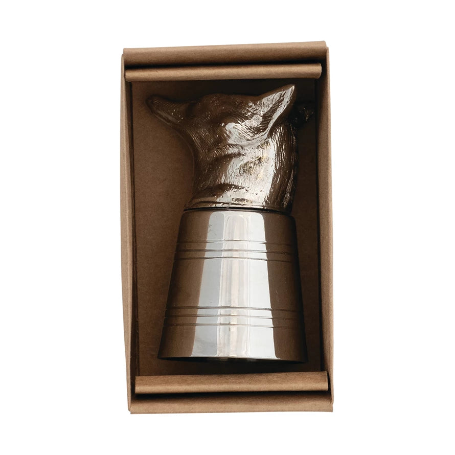 Stainless Steel Fox Head Shot Glass