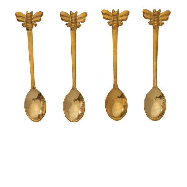 Bee Brass Spoon Set