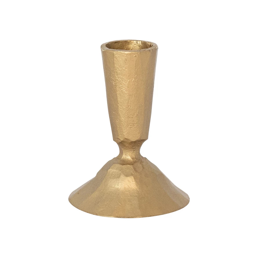 Handforged Gold Cast Iron Taper Holder