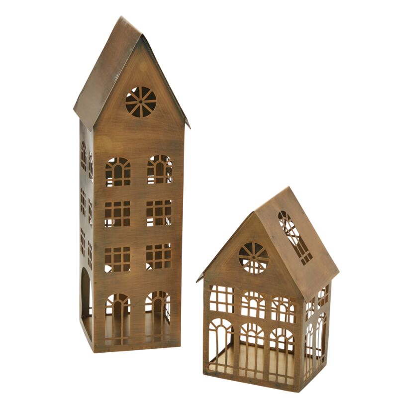 Antique Brass Holiday Houses