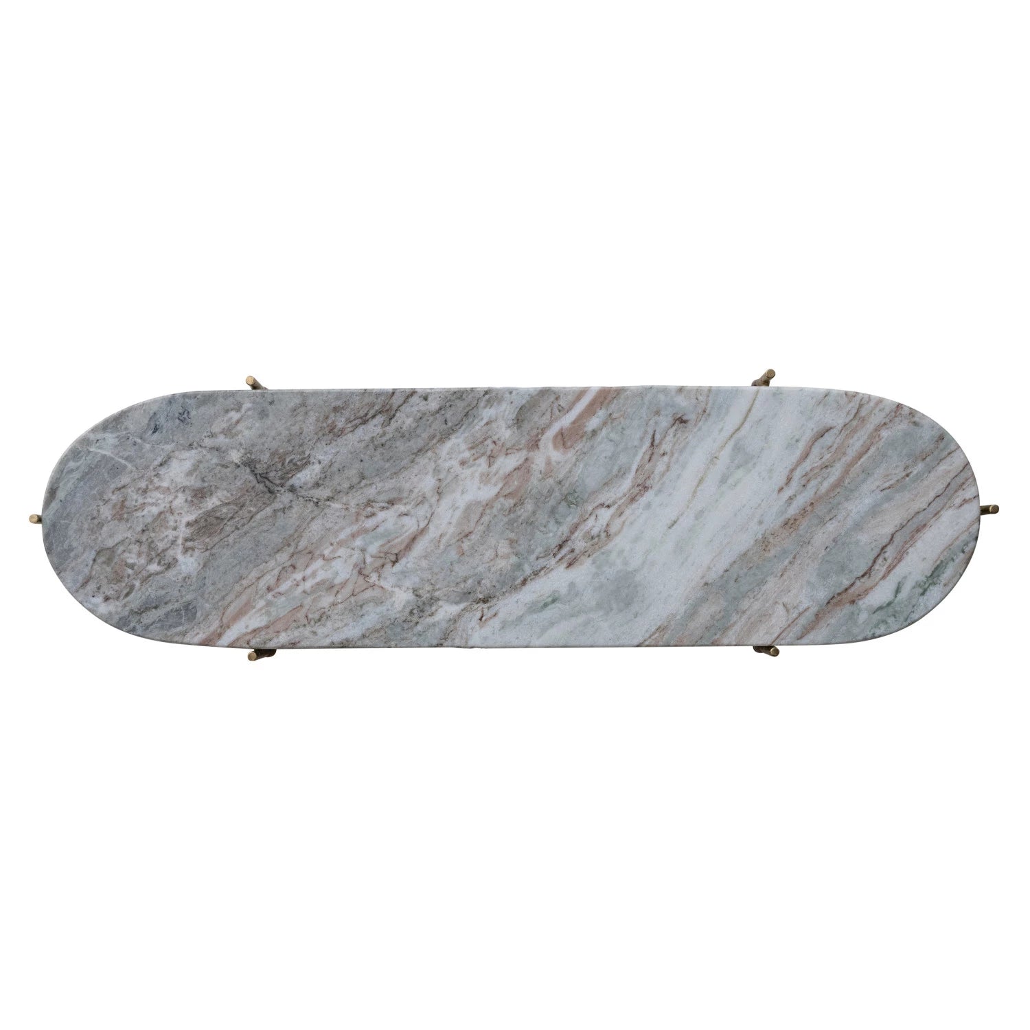 Gray Marble Gold Base Tray