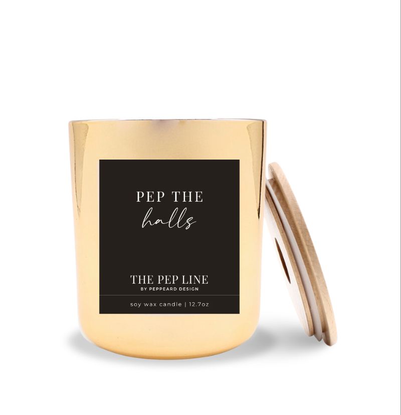 Gold Pep The Halls Candle