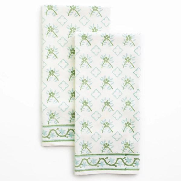 Palladian Blue & Soft Sage Tea Towel