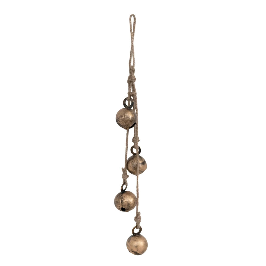 Hanging Metal Round Jingle Bells