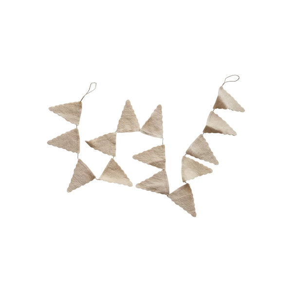 Wool Scalloped Pennant Garland