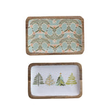 Rectangular Holiday Enamel Tray