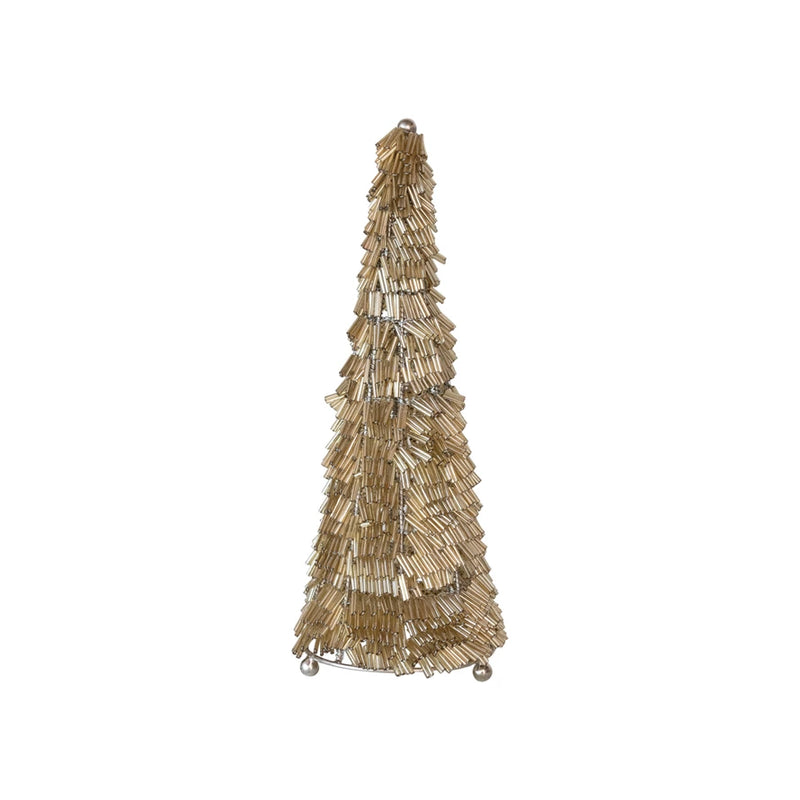 Gold Beaded Christmas Tree