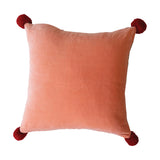 Reversible Jacquard and Velvet Pillow