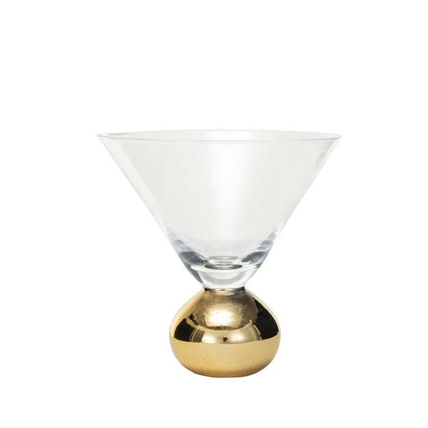 Gold Ball Stemmed Martini Glass