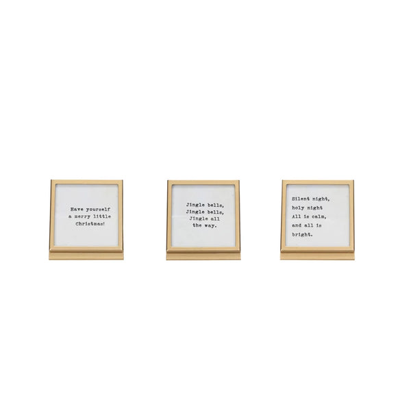 Mini Gold Frame with Holiday Saying