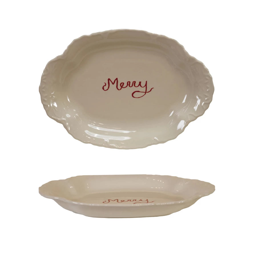 Scalloped "Merry" Platter