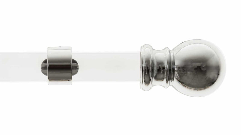 Acrylic Ball Finial Drapery Rod