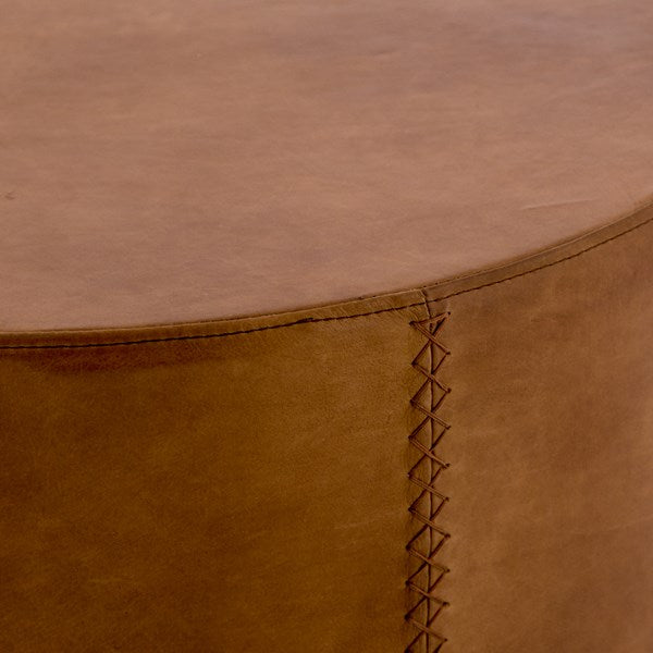 Copper Leather Bunching Table