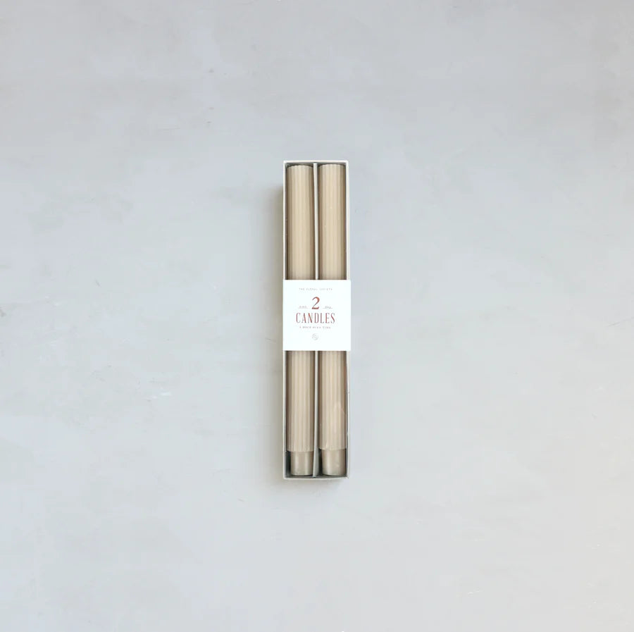 10" Ribbed Taper Candles