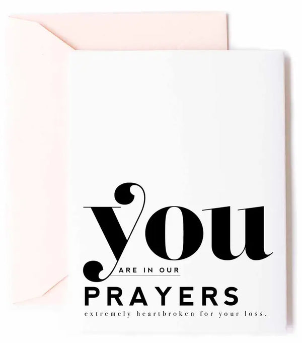 In our Prayers Sympathy Card