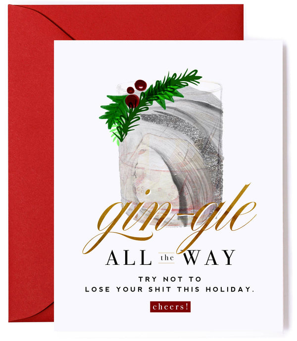 Gin-gle All the Way Holiday Card