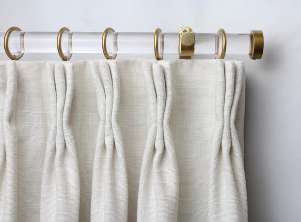 White Pinch Pleat Panel