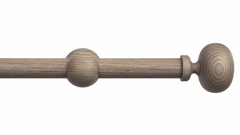 Wood Ball Finial Drapery Rod